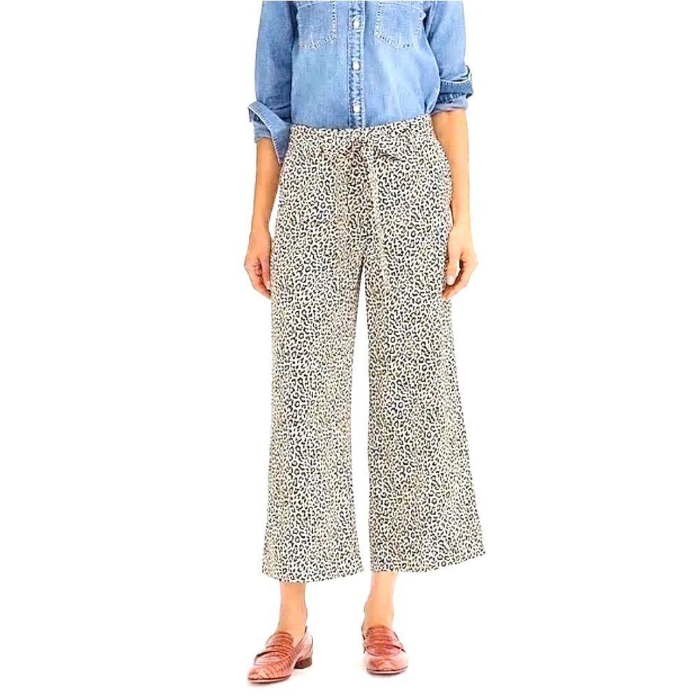 J. Crew Black and White Wide Leg Pants